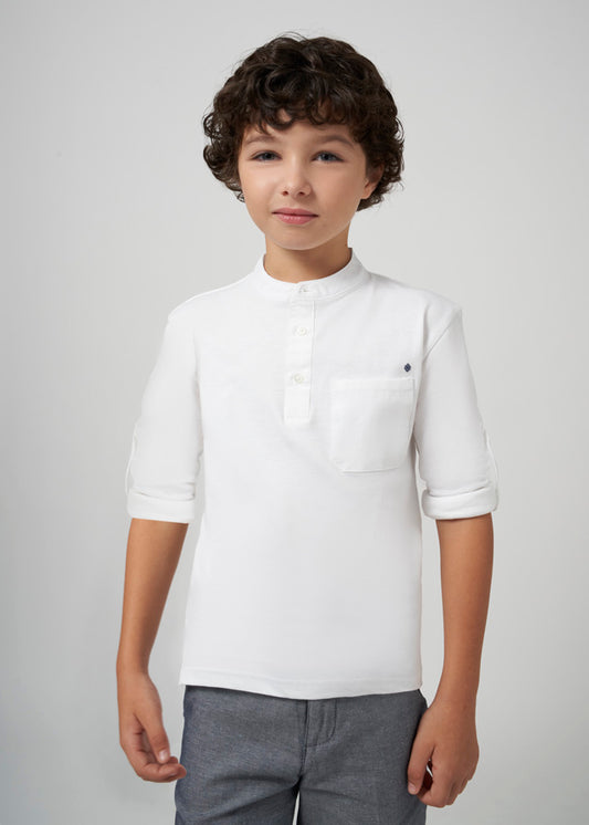 Polo m/l cuello panadero
