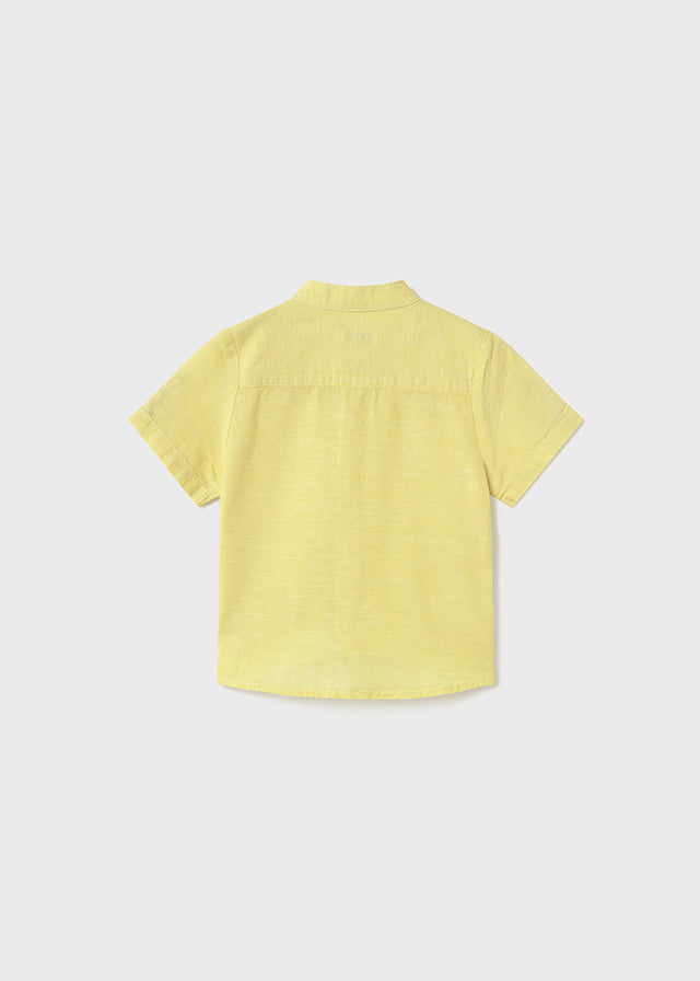 Camisa m/c cuello mao lino