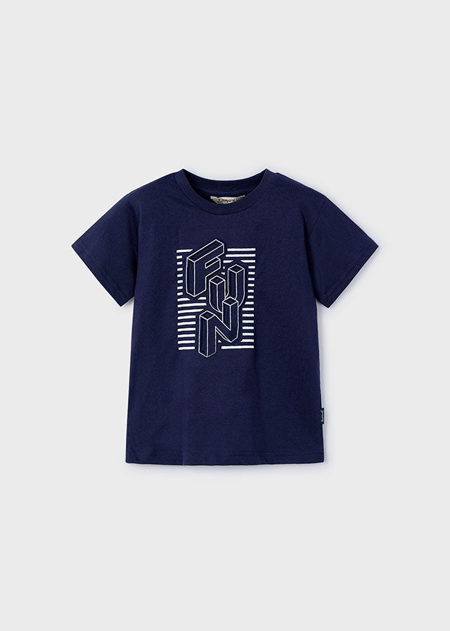 Camiseta m/c embossed "fun"