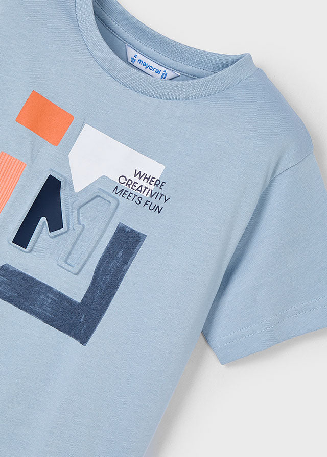 Camiseta m/c embossed "m"