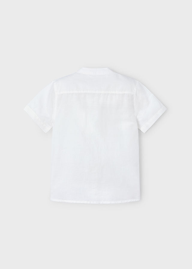 Camisa m/c cuello mao lino