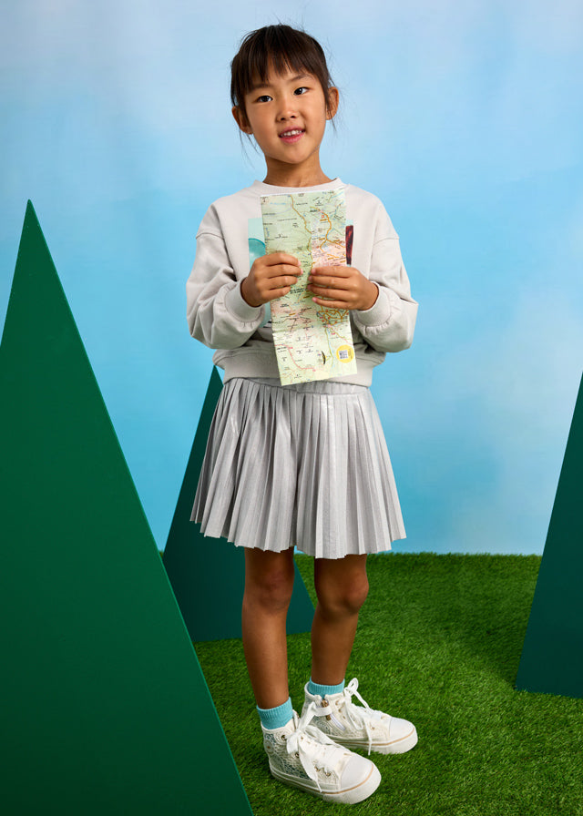 Falda pantalon punto plisado