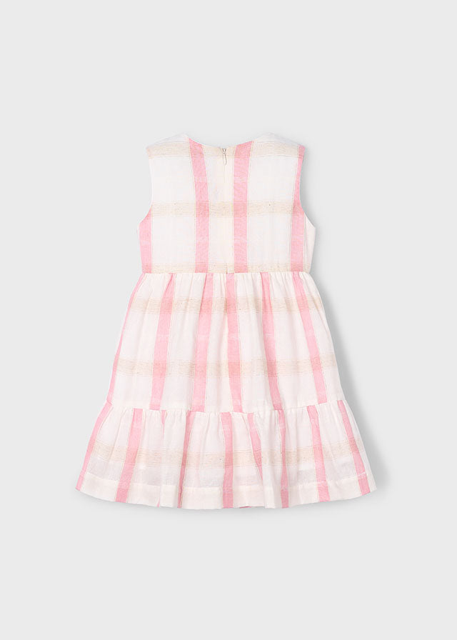 Vestido cuadros lino