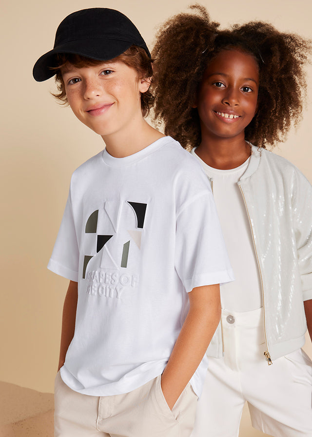 Camiseta m/c embossed