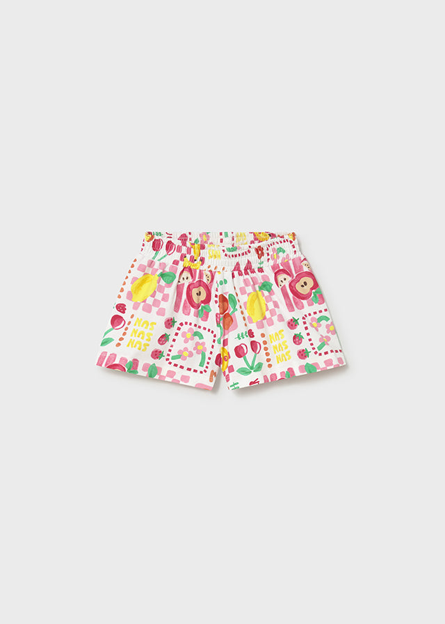 Pantalon corto punto estampado
