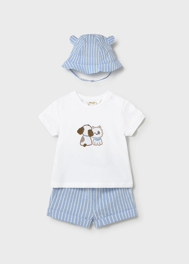 Conj. Pantalon corto y gorro