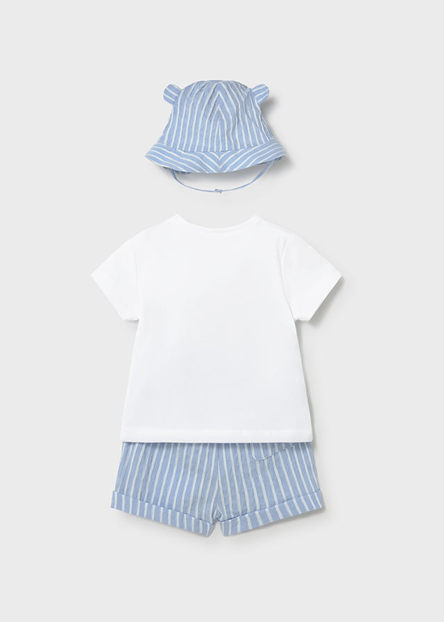 Conj. Pantalon corto y gorro