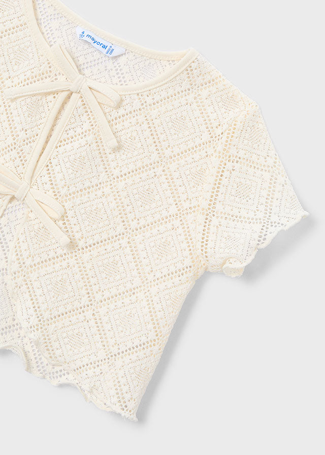 Camiseta m/c 2 piezas crochet