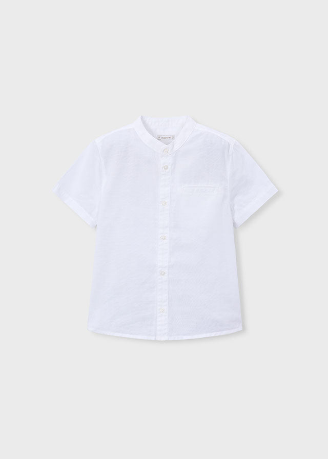 Camiseta m/c cuello mao lino