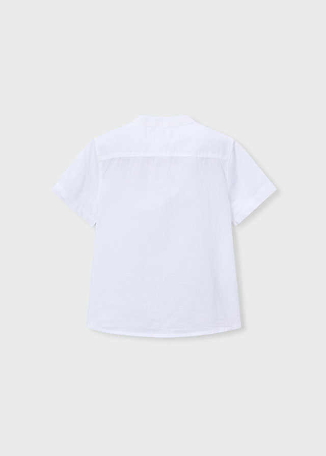 Camiseta m/c cuello mao lino