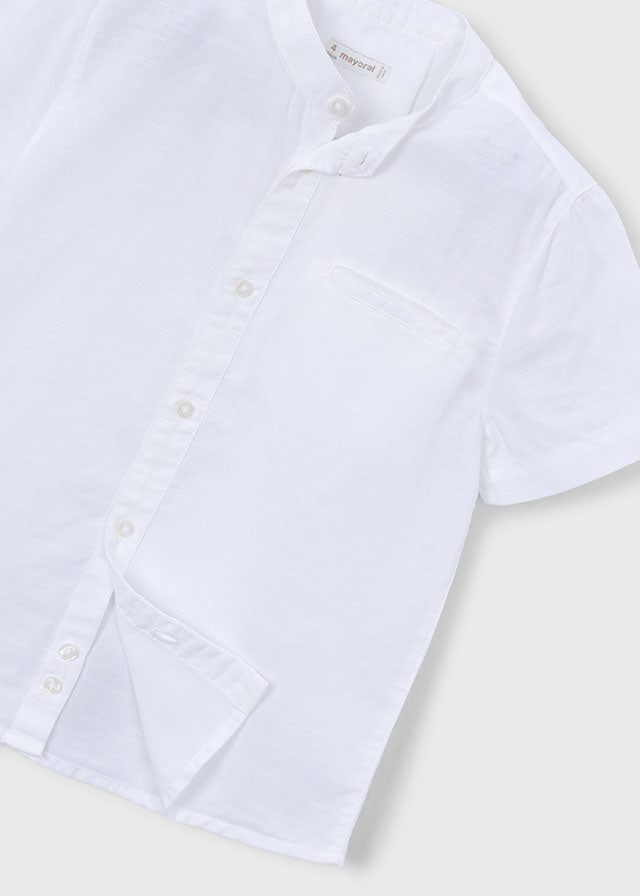 Camiseta m/c cuello mao lino