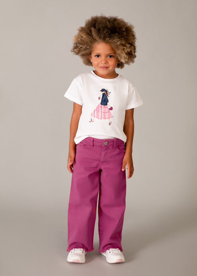 Pantalon sarga wide leg