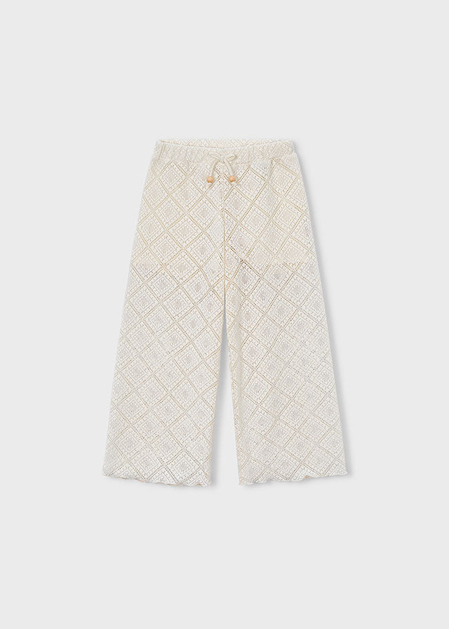 Pantalon larg crochet