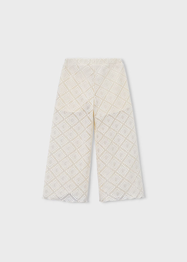 Pantalon larg crochet