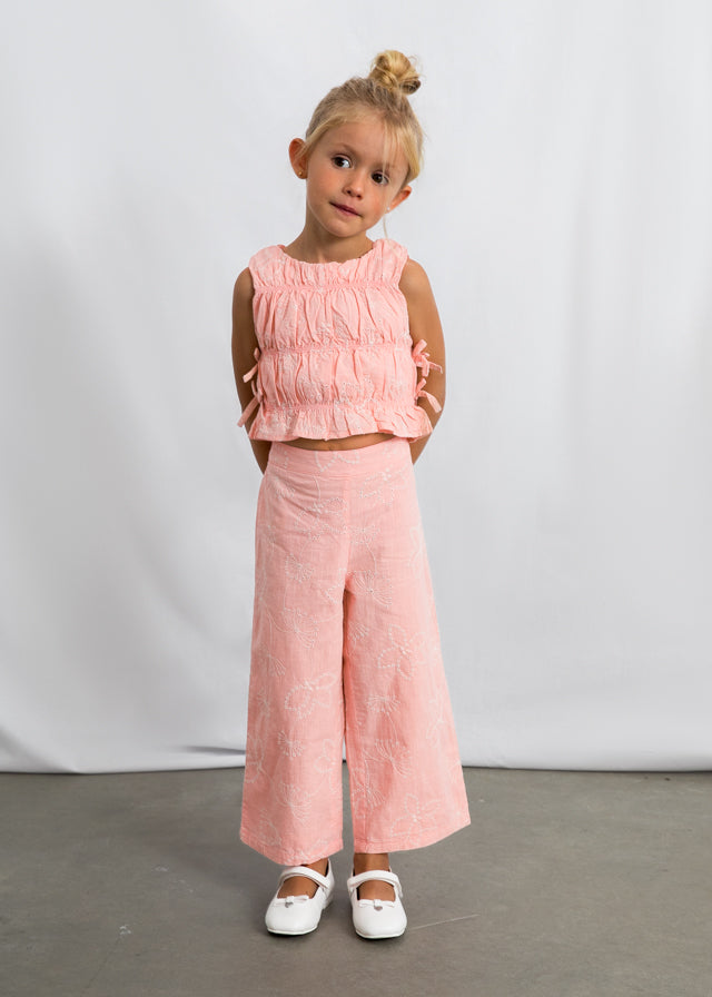 Conj. Pantalon largo bordado