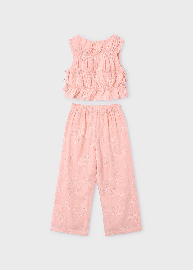 Conj. Pantalon largo bordado