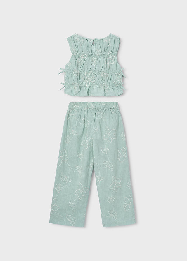 Conj. Pantalon largo bordado