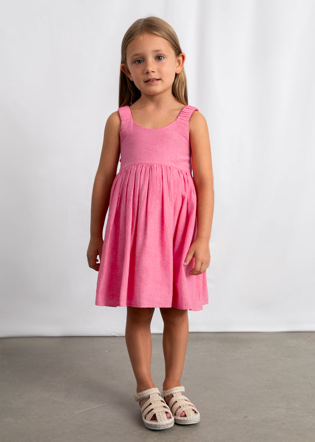 Vestido jacquard flores