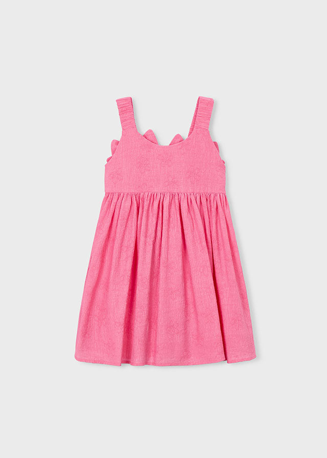 Vestido jacquard flores