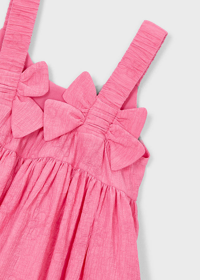 Vestido jacquard flores