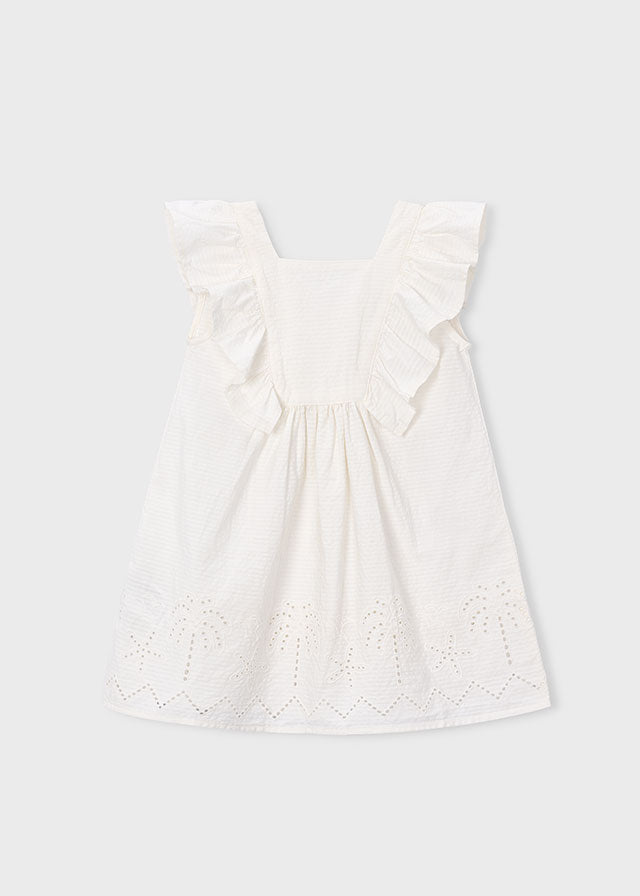 Vestido seersucker perforado