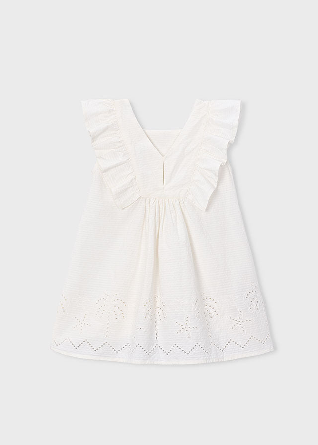 Vestido seersucker perforado