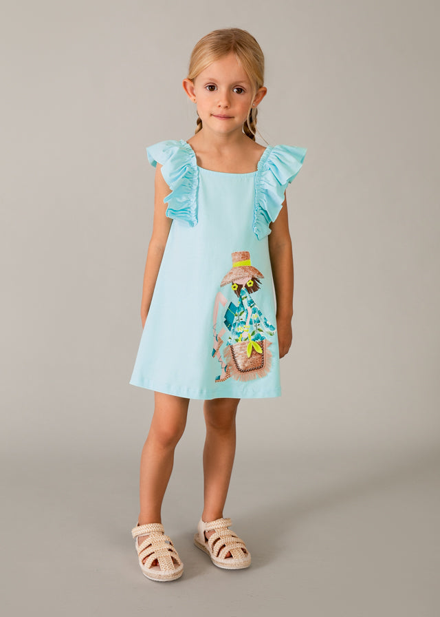 Vestido punto volantes