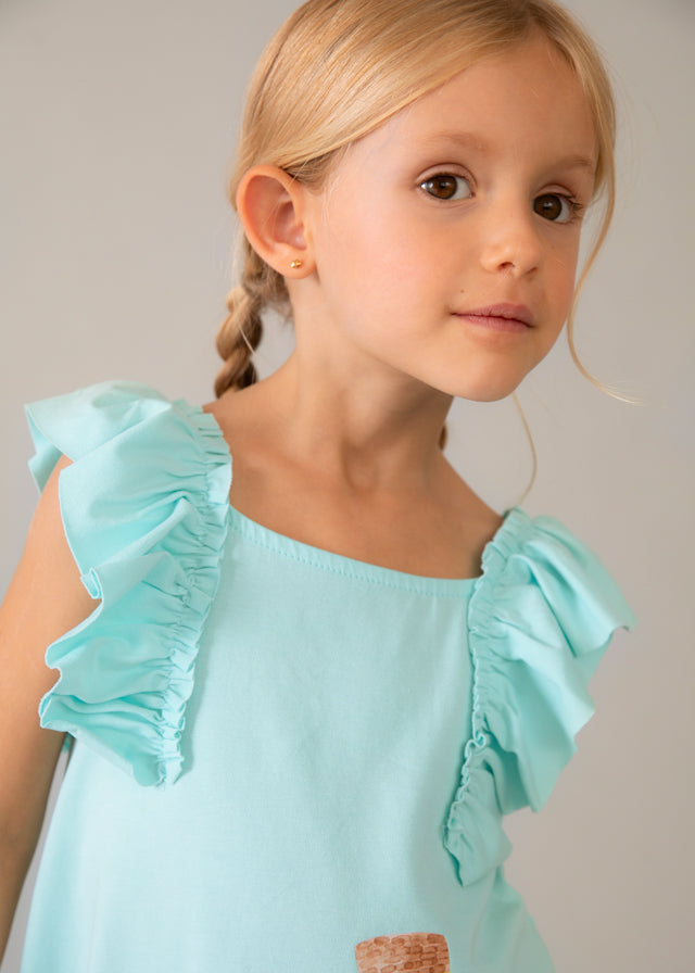 Vestido punto volantes