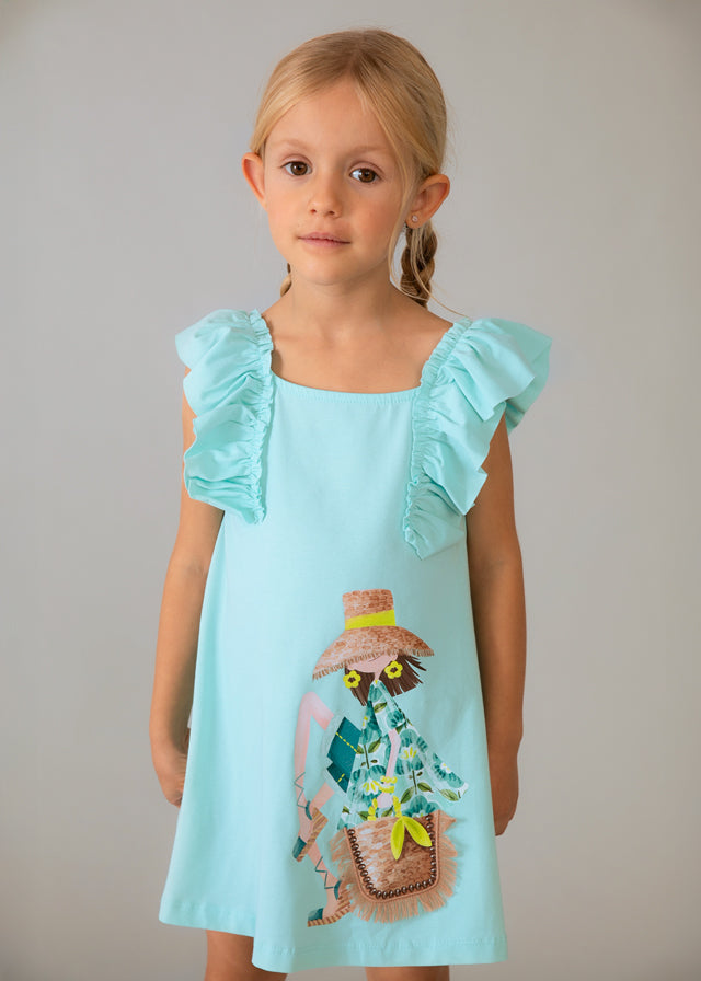 Vestido punto volantes