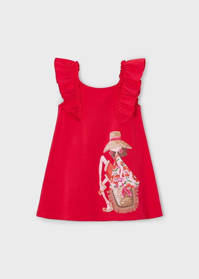 Vestido punto volantes