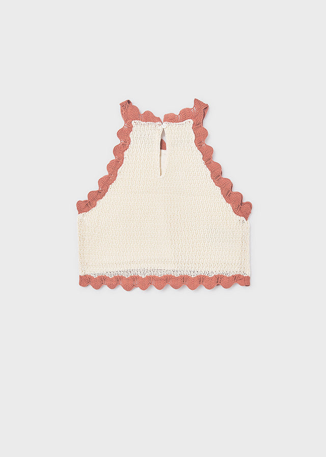 Top tricot flores