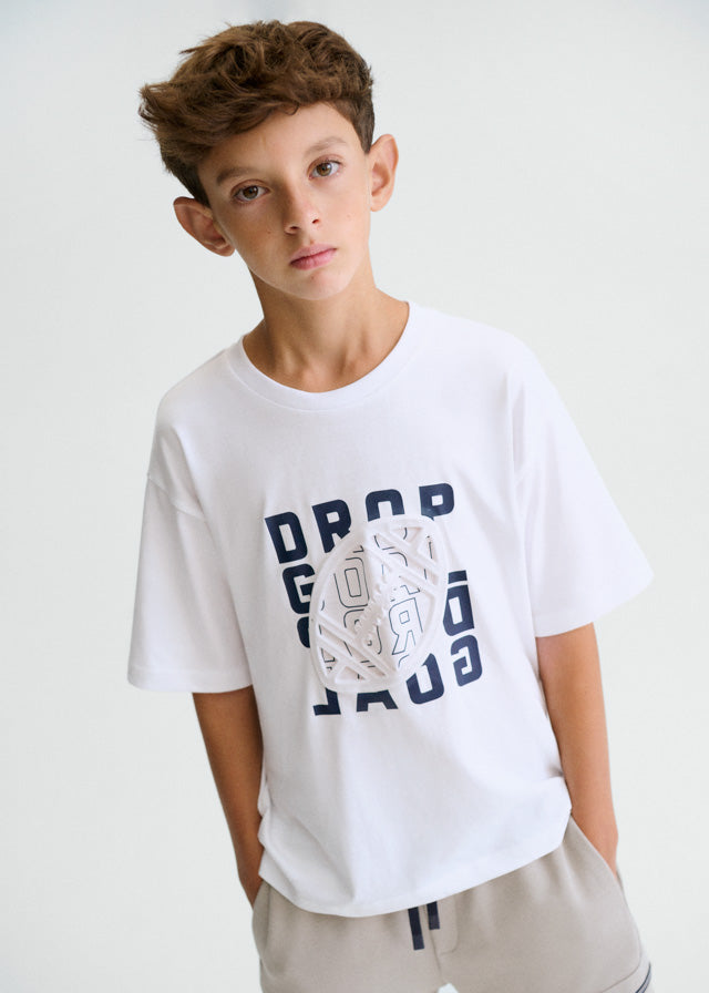 Camiseta m/c embossed