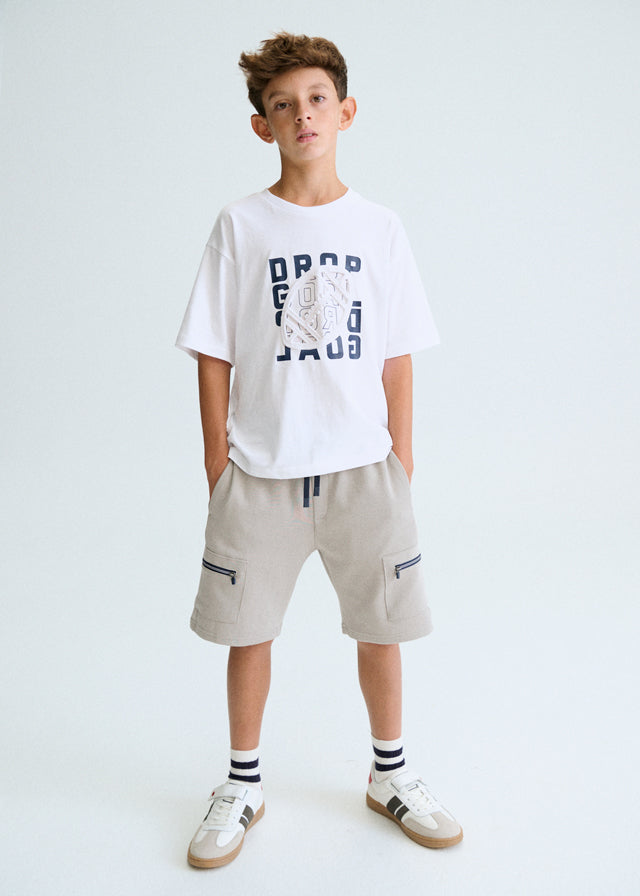 Camiseta m/c embossed