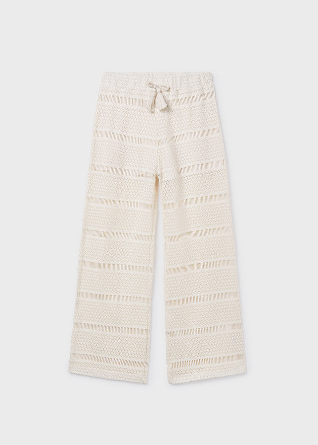 Pantalon largo tipo crochet