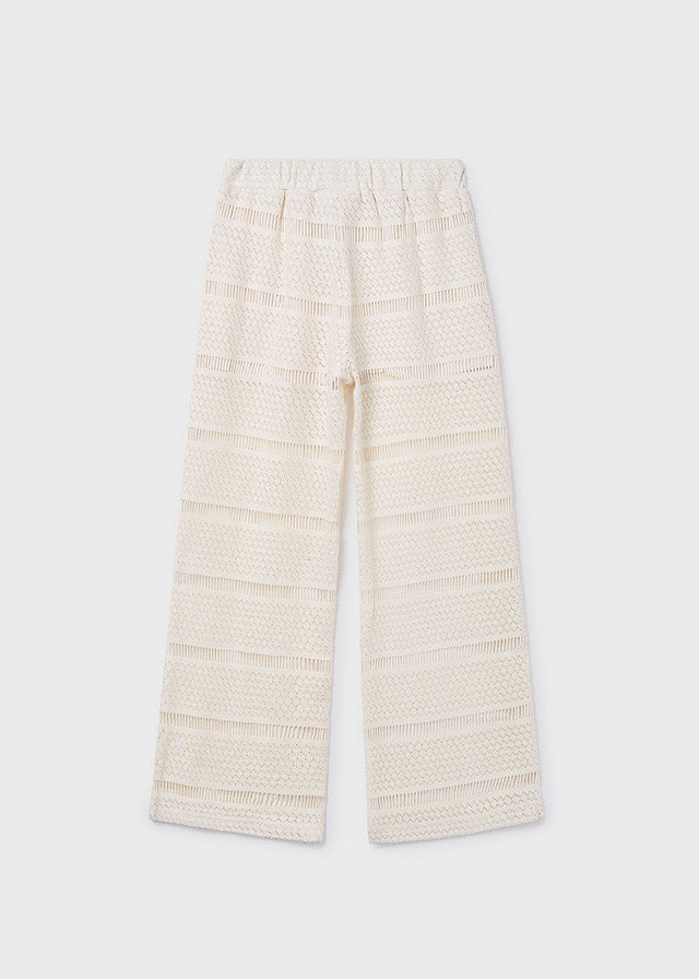 Pantalon largo tipo crochet