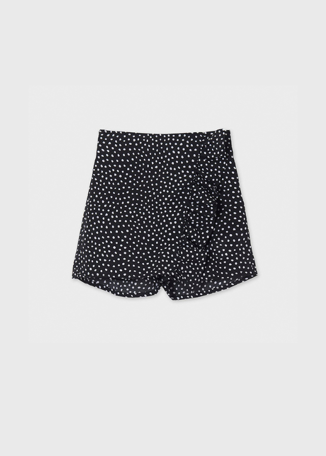 Falda short volante