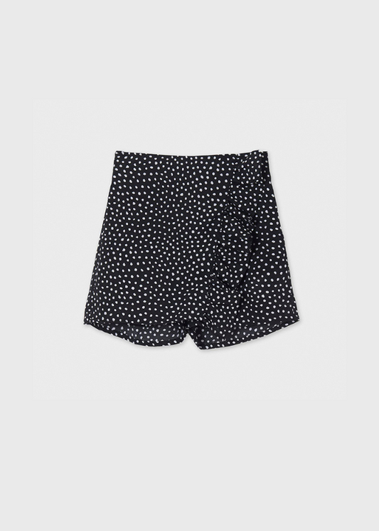 Falda short volante