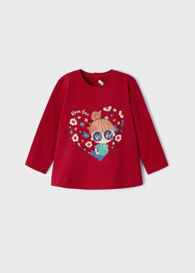Camiseta grafica m/l niña