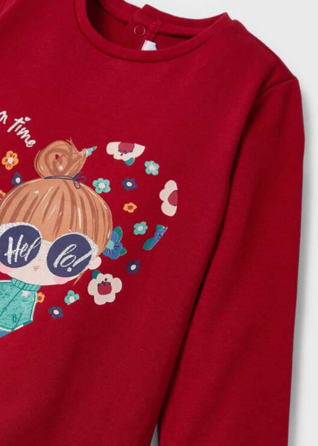 Camiseta grafica m/l niña